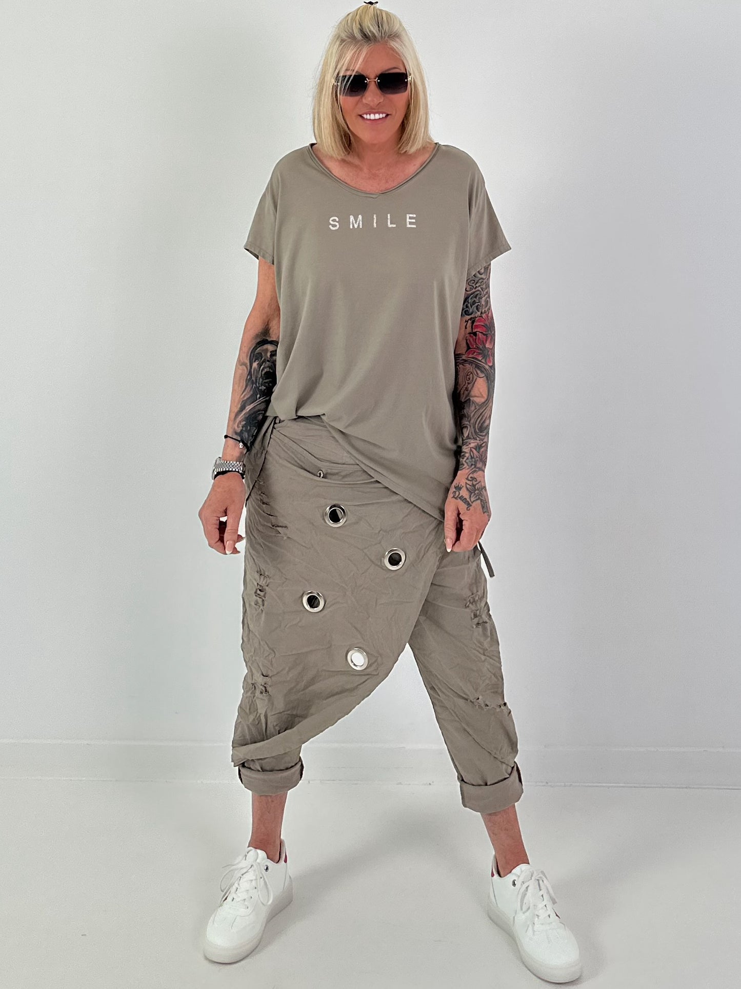 T-shirt Smile - taupe