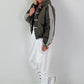 Bomberjacke mit Kapuze - oliv