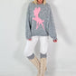 Sweater model "Nala" - gray-pink