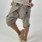 Baggy Short mit Überwurf und Tasche mit Details - taupe