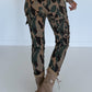 Cargo Hose mit Camouflage-Print - camel-oliv-mehrfarbig