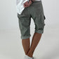 Baggy Short mit Schnürdetail - khaki