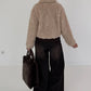 Jacke in kuscheliger Teddy-Curly-Optik - beige