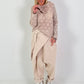 Baggy Hose mit Überwurf - beige