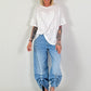 T-shirt with heart appliqués - white