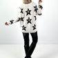 Sweater model "Star Script" - ecru