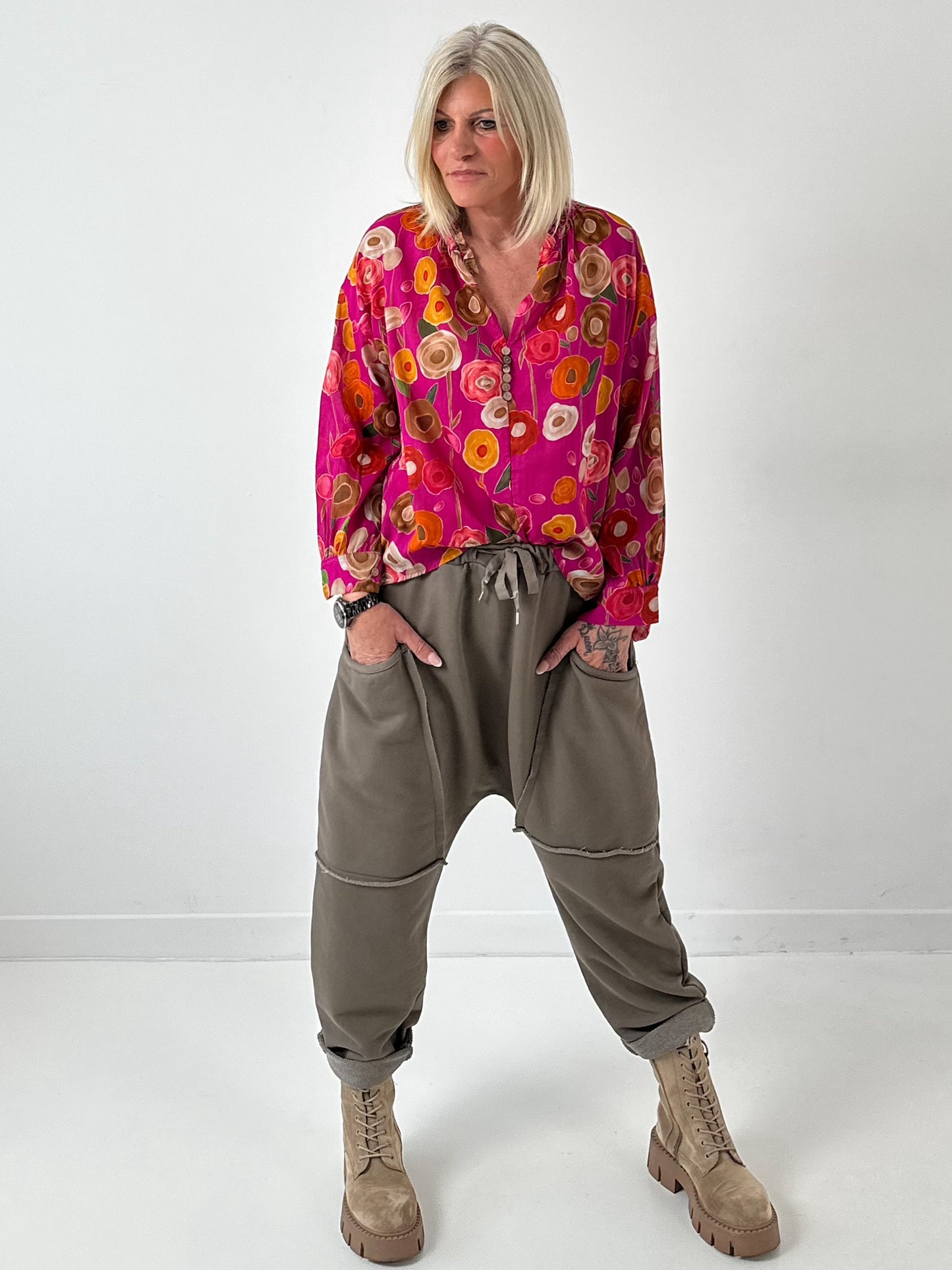 Tuniek model "Flower" - roze-veelkleurig