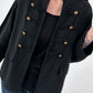 Leichte Jacke im Military Look - schwarz