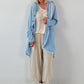 Oversized Leo Linen Military Coat - Khaki