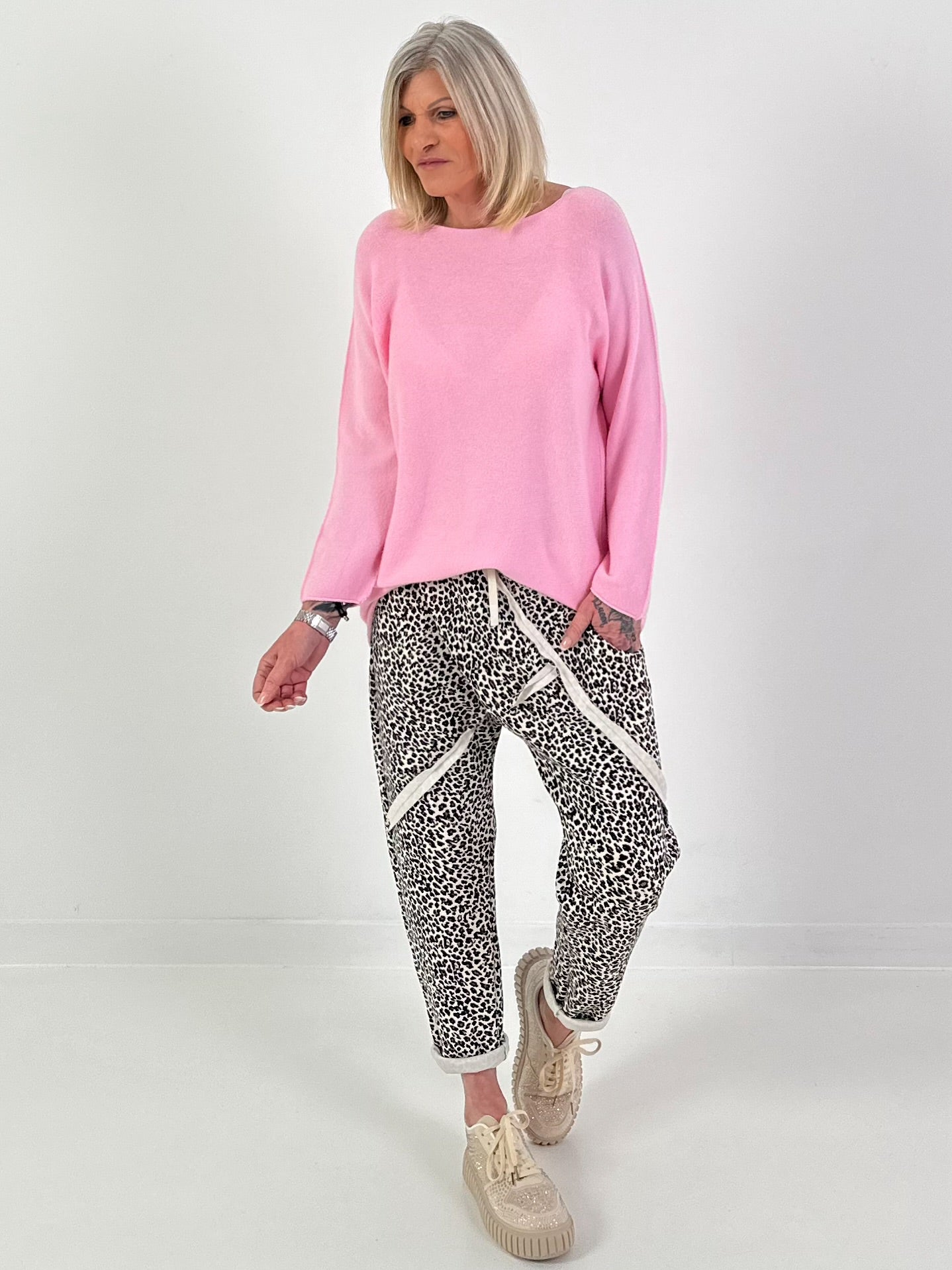 Pullover mit Rundhals - rosa