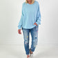 Sweatshirt Modell "Backheart" - hellblau
