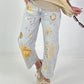 Sun-motif jeans - grey