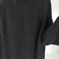 Rippstrickpullover - schwarz