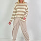 Pullover mit Streifen - beige-taupe ( lieferbar ab 30.01.26)