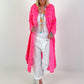 Long Muslin Blouse - neon pink
