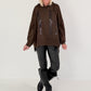 Oversized Hoodie YEAH - mokka