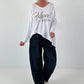 Oversized Shirt mit Leo-Print und Strass-Details - weiss
