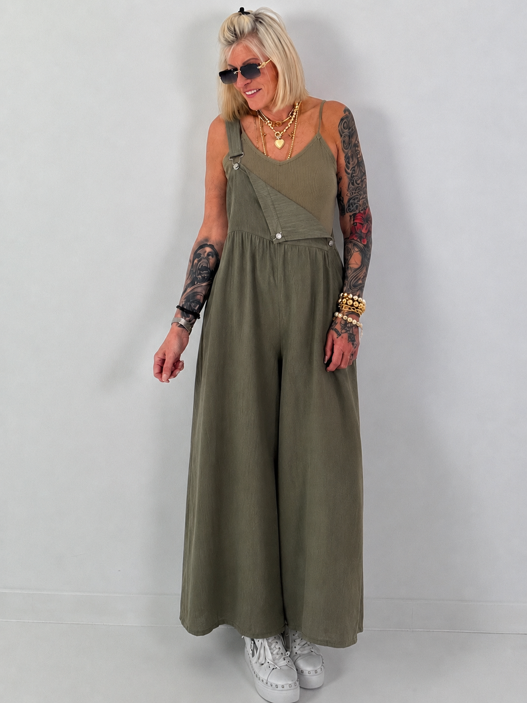 Feinstricktop - khaki