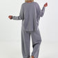 Zweiteiler mit Statement Patch - grau