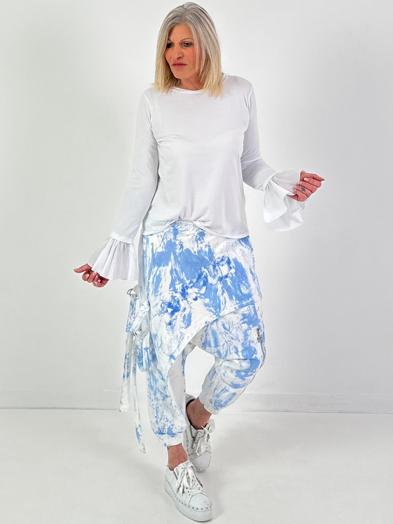 Shirt mit Volantärmeln - 5 Farben