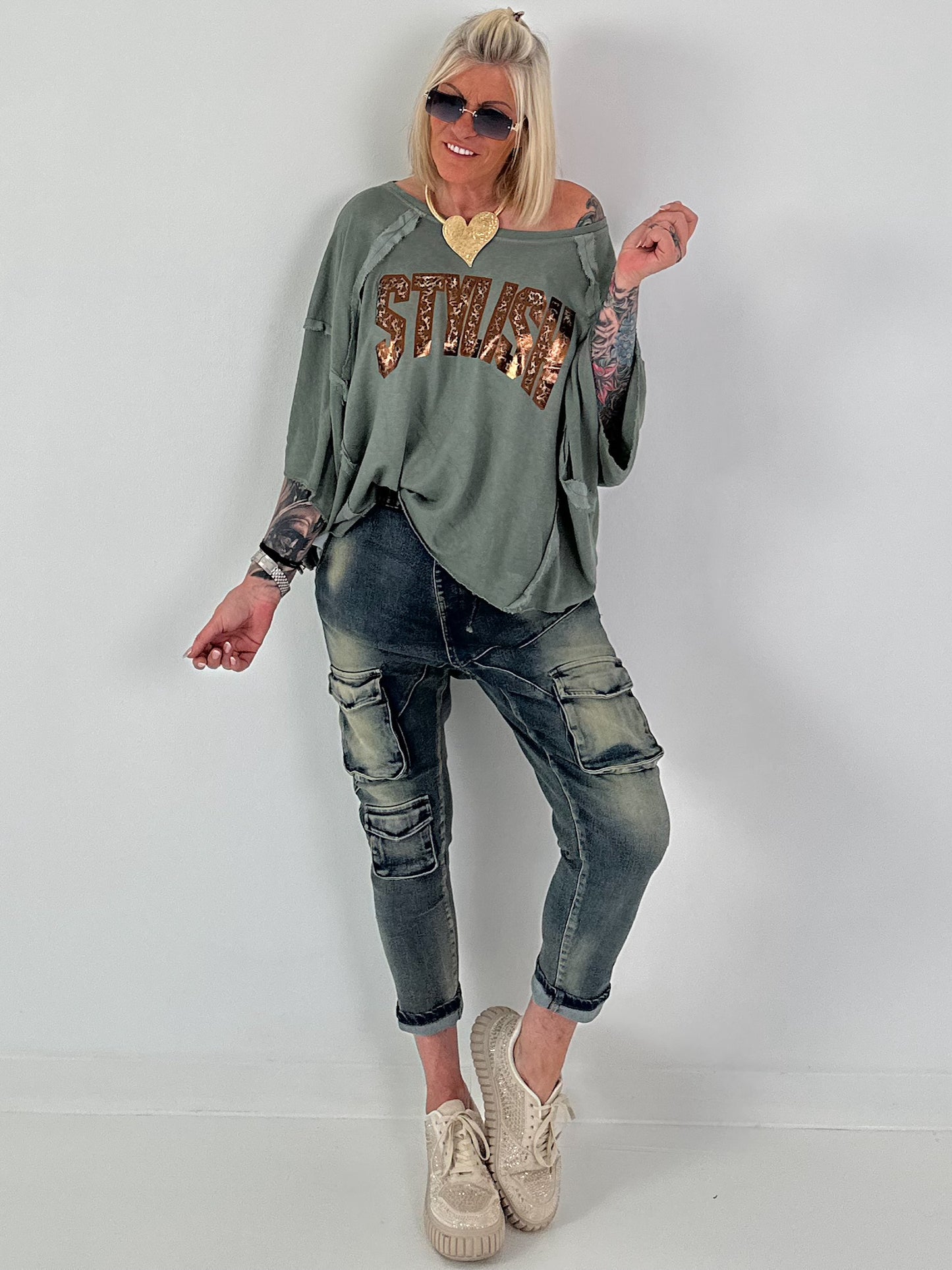 Statement Kette Herz- gold