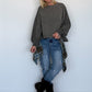 Kastiger Sweater Smile - dark-chocolate
