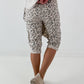 Stylische Hose mit Überwurf im Knit-Look - beige