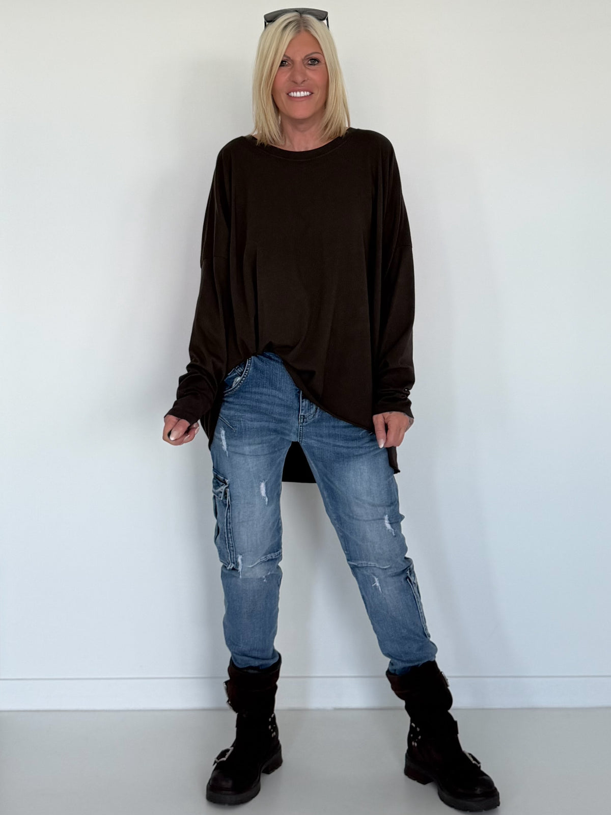 Oversized Shirt Style - mokka