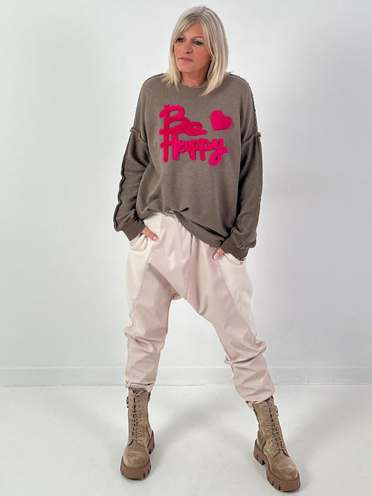 Sweatshirt Modell "Happy Fluff" - taupe