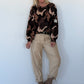 Sweater mit Allover-Camouflage-Print - mokka-camel-mehrfarbig