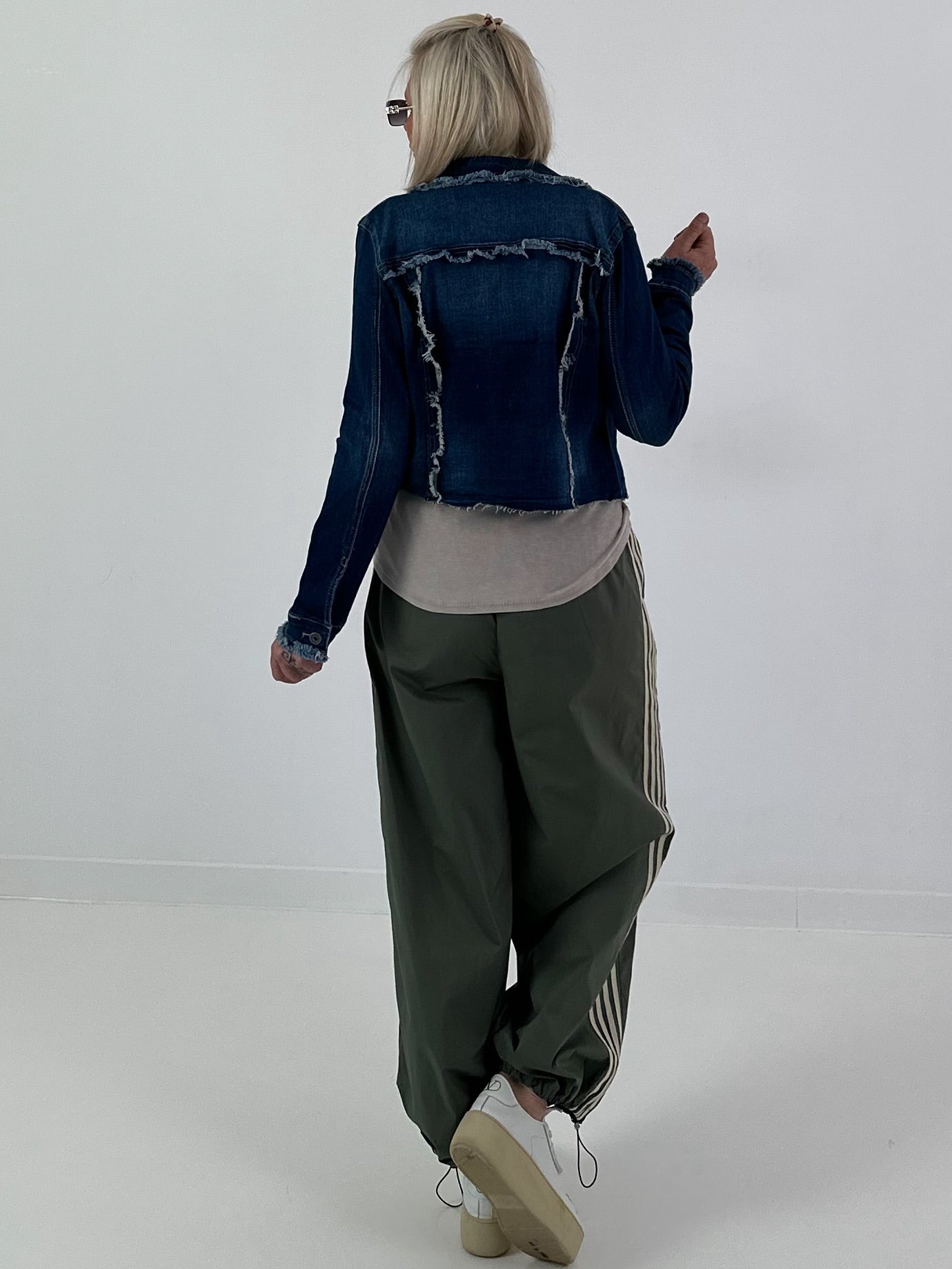 Fringed Denim Jacket - denim