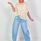 Crocheted Top with Undershirt - beige