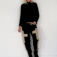 Basic Rollkragenpullover - schwarz