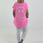 T-Shirt Smile - neonpink
