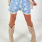 Crochet Shorts - light blue-multicolor