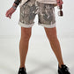 Sweat Short Camouflage mit Nieten - beige-mehrfarbig