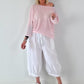 Leichter Oversized Pullover - rosa