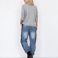 Weicher Pullover mit Stehkragen - grau