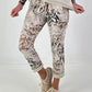 Hose mit All-Over Muster - taupe-mehrfarbig
