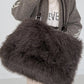Felltasche mit funkelnden Details - mokka