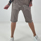 Sweat Short mit Häkelstern und  Nieten - taupe