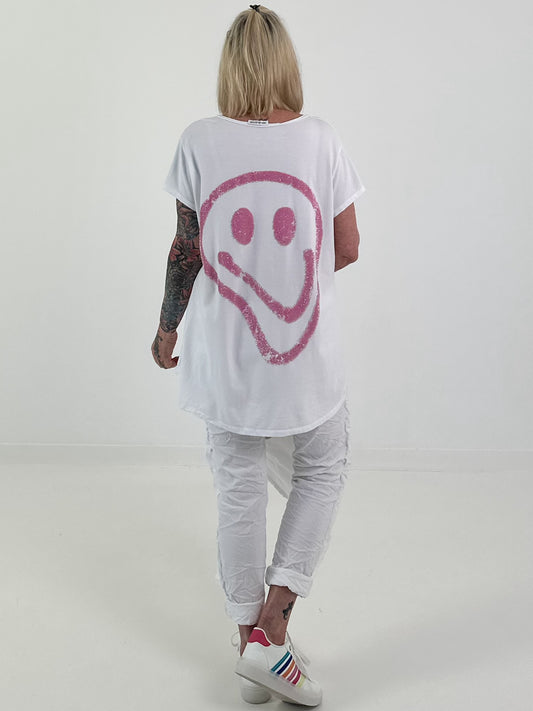 T-Shirt Smile - weiss