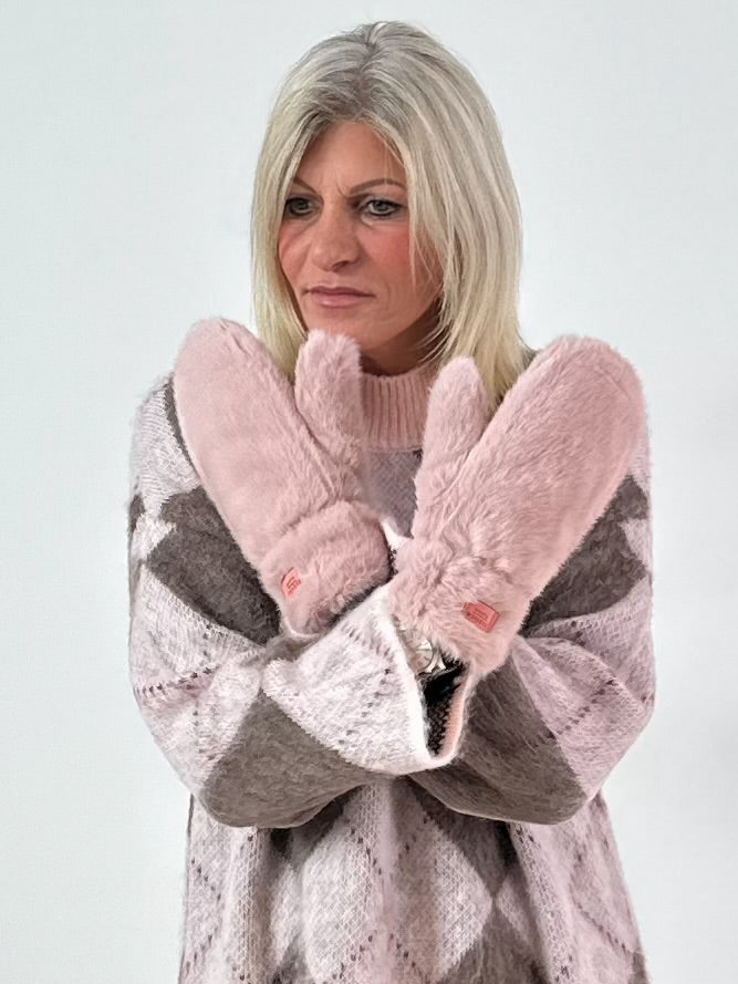 Gloves model "Frosty Charm" - pink