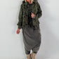 Stylische Jacke mit Fellkragen und großem Rückenpatch - camouflage