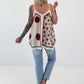 Flowy patterned top - beige - multi-colored