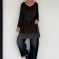 Ballonjeans mit abnehmbarem Layer-Detail - used-denim