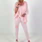Pants with stars - pink