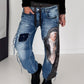 Jogg-Jeans im Used Look Woman & Pearl - denim-Schwarz