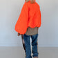 Jacke mit Puffärmelchen - neonorange