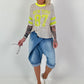 Sequin Shirt New York - silver-neon yellow